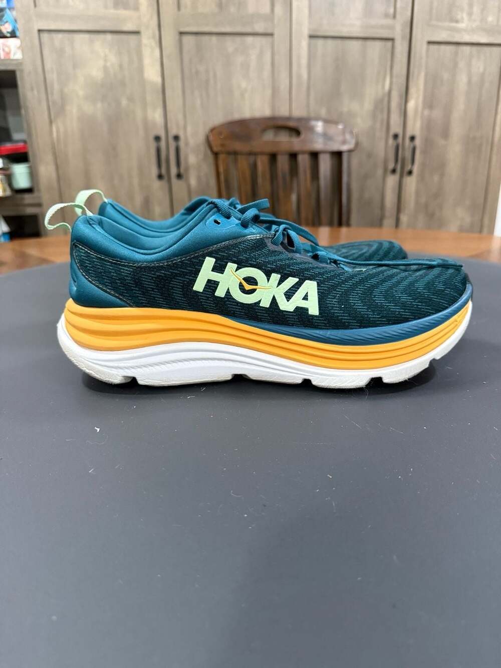 Hoka Gaviota 5 Size 11D Deep Lagoon Sherbet Running Shoes